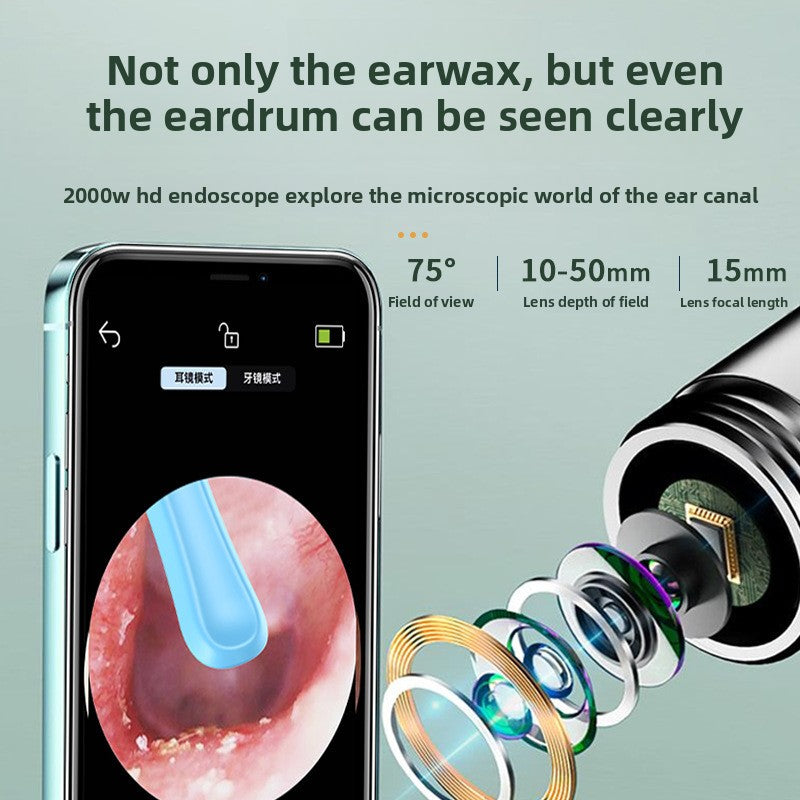 Wireless Bluetooth HD Endoscope Ear Cleaning Tool